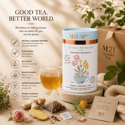 Detox and Revive Luxury Herbal tea | Canadian | 24ct - The clever Shelf