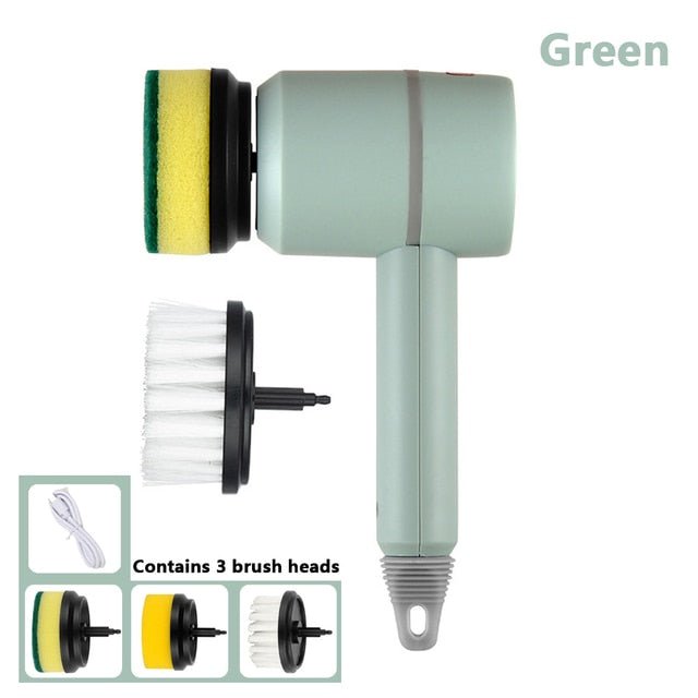 Electric Cleaning Brush 3 Brush Heads Cleaner Multifunctional - The clever Shelf