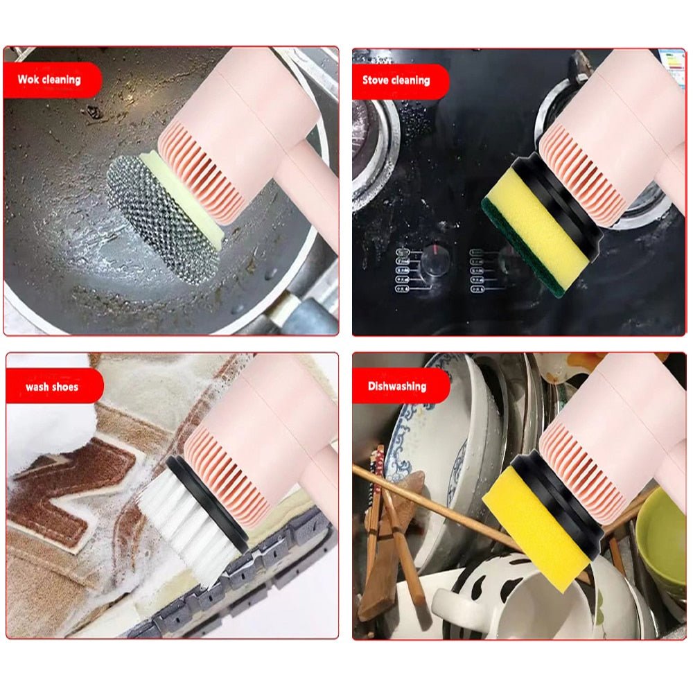 Electric Cleaning Brush 3 Brush Heads Cleaner Multifunctional - The clever Shelf