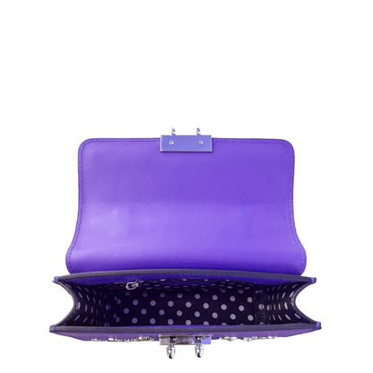 Royal Blue Studded Leather Crossbody Bag - The clever Shelf