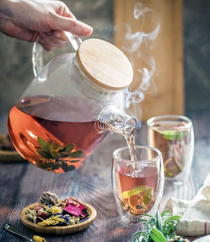 Thermo Glass Teapot 54 Fl Oz | High temperature and shock resistant - The clever Shelf